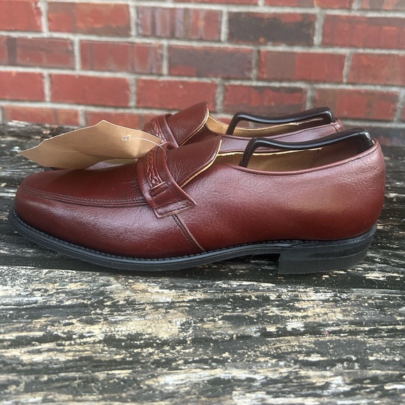 NWT Vintage Leather Classics Brown Leather Slip On Loafers Sz 8.5 D USA Made G7 main image 5